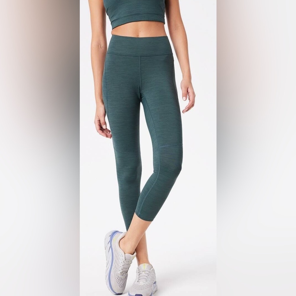 Outdoor Voices TechSweat 7/8 Flex Leggings And Top- Evergreen - S